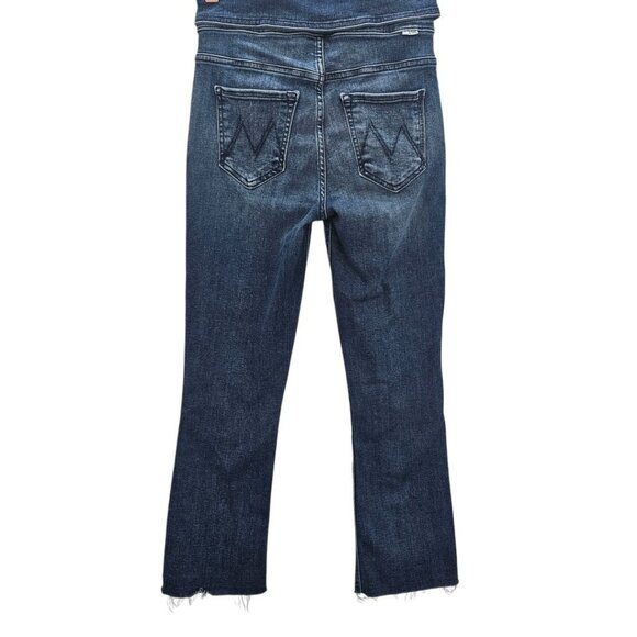 Mother Womens 25 The Triple Stack Insider Crop Belted Jeans Raw Hem Chick‎ Flick - Picture 6 of 16